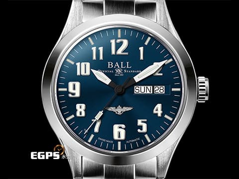 BALL WATCH 波爾錶 ENGINEER MASTER II NM2182C-S2J-BE 不鏽鋼材質 藍色面盤 自體發光氚氣燈管指針、時標 2024年保卡  自動上鍊 42mm