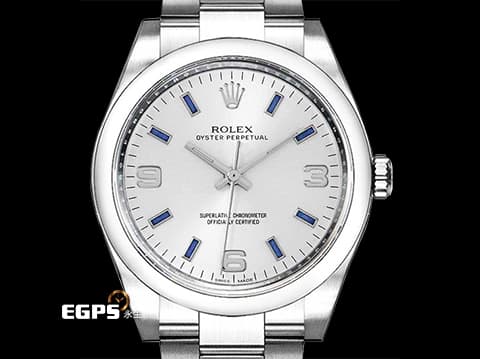 ROLEX 勞力士 Oyster Perpetual Air-King 114200 蠔式恆動 空中霸王 藍色柱狀時標 自動上鏈 34mm