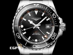 LONGINES 浪琴 HYDROCONQUEST GMT 康卡斯 深海征服者 L37904566 兩地時間 浪鬼 <font color="#4F4F4F">黑色陶瓷錶圈 黑色面盤 黑水鬼</font> 不鏽鋼 <font color="#FF0000">最新款浪鬼 2024年保單</font> 潛水錶 自動上鍊 41mm