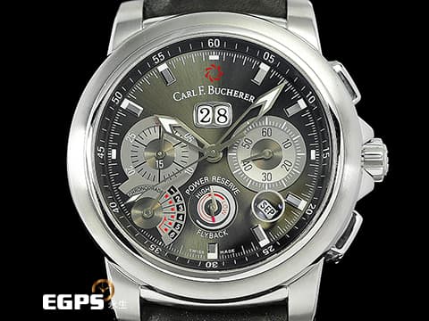 Carl F. Bucherer 寶齊萊 Patravi ChronoGrade 柏拉維 00.10623.08.33.01 年曆功能 飛返 計時碼錶 大日期窗 動能儲存 不鏽鋼 高複雜功能 年曆錶 2024年保單 自動上鍊 44.6mm