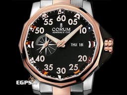 CORUM 崑崙 Admiral`s Cup Competition 海軍上將 947.931.05/0371.AN32 <font color=#ff0000>玫瑰金&鈦金屬材質</font> 半金款 自動上鍊 48mm