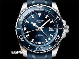 LONGINES 浪琴 Hydro Conquest GMT 康卡斯 深海征服者 L37904969 兩地時間 浪鬼 <font color=#4169e1>藍色陶瓷錶圈 藍色面盤 藍水鬼 橡膠錶帶</font> 不鏽鋼 <font color=#FF0000>最新款浪鬼 2024年保單</font> 潛水錶 自動上鍊 41mm