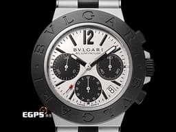 BVLGARI 寶格麗 Bulgari Aluminium系列 103383 <font color=#e2e2e2>鋁合金+鈦金屬材質</font> 熊貓面盤 BB40ATCH <font color=#4F4F4F>黑色橡膠刻度錶圈</font> 計時碼表 <font color=#FF0000>2023年台灣公司貨</font> 自動上鍊 40mm