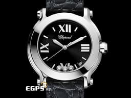 CHOPARD 蕭邦 Happy Sport 快樂鑽 278475-3014 大三針 不鏽鋼 <font color=#FF0000>原廠3顆跑鑽</font> 石英機芯 36mm