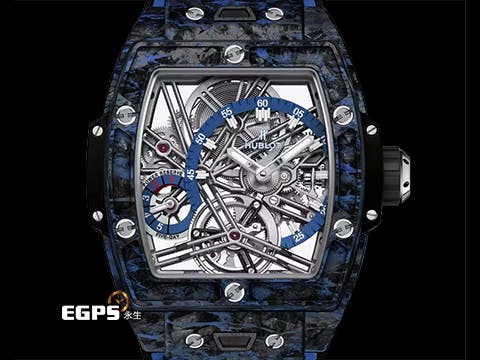 Hublot 宇舶 Spirit Of Big Bang Titanium 42 大爆炸 靈魂系列 645.QL.7117.RX 極輕 碳纖維材質 陀飛輪鏤空面盤 5日動力儲存顯示 限量100支 新錶訂價：3,107,000元 手動上鍊 42mm