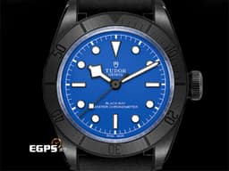 Tudor 帝舵 Black Bay Ceramic 碧灣 79210 CNU-0007 雪花針 大三針 <font color="#9c9893">黑色陶瓷材質</font> <font color="#4169e1">藍色面盤</font>&nbsp;<font color="#FF0000">2025年保卡</font> 潛水錶 自動上鍊 41mm