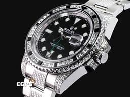 ROLEX 勞力士 GMT-Master II 116710LN 格林威治型 116710 LN 兩地時區 <font color=#FF0000> 精鑲黑寶石鑽框，讓您花少少的錢，卻有著完全不同的感覺，價值感值上百萬等級！！</font> 自動上鍊 40mm