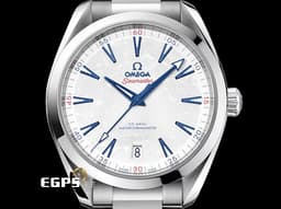 OMEGA 歐米茄 Seamaster 海馬 Aqua Terra 150系列 Beijing 2022 Winter Olympics 北京冬季奧運 52210412104001 <font color=#F0F0F0>特殊雷射雕刻白色陶瓷面盤 獨特的冰霜裝飾紋理生動呈現冬季賽事主題</font> 不鏽鋼 同軸擒縱 <font color=#FF0000>2022年台灣公司貨</font> 自動上鍊 41mm