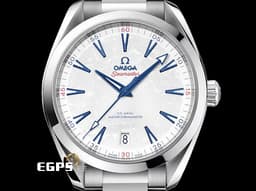 OMEGA 歐米茄 Seamaster 海馬 Aqua Terra 150系列 Beijing 2022 Winter Olympics 北京冬季奧運 52210412104001 <font color=#F0F0F0>特殊雷射雕刻白色陶瓷面盤 獨特的冰霜裝飾紋理生動呈現冬季賽事主題</font> 不鏽鋼 同軸擒縱 <font color=#FF0000>2024年台灣公司貨</font> 自動上鍊 41mm