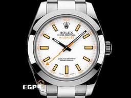 ROLEX 勞力士 Oyster Perpetual 蠔式 Milgauss 高抗磁 116400 <font color=#FF8000>經典橘色閃電秒針 橘色夜光時標</font> 不鏽鋼 大三針 <font color=#FF0000>台灣公司貨</font> 自動上鍊 40mm