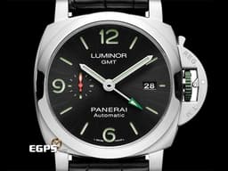 PANERAI 沛納海 Luminor GMT PAM1971 PAM01971 三日鍊 兩地時間 小秒針 不鏽鋼材質 <font color=#4cc844>慶祝阿聯酋成立50周年 紀念限定款 限量200支</font> <font color=#FFFF00>黑色放射紋面盤</font> <font color="#FF0000"> 2022年保卡 自由搭配原廠四色錶帶 </font> 自動上鍊 44mm