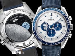 OMEGA 歐米茄 Speedmaster 超霸 週年版 <font color=#4169e1>Silver Snoopy Award 50th Anniversary「銀史努比獎章」50週年紀念版</font> 31032425002001 計時碼表 阿波羅13 陶瓷錶圈 不鏽鋼 <font color=#FF0000>2024年保卡</font> 同軸擒縱 手上鏈 42mm