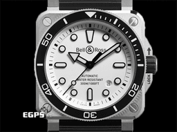 Bell & Ross 柏萊士 BR03 BR03A-D-WH-ST/SRB 不鏽鋼材質  <font color=#e2e2e2>經典純白色面盤 </font><font color=#FF0000>2024年保單 底蓋保有原廠膠膜 </font> 自動上鍊 42mm