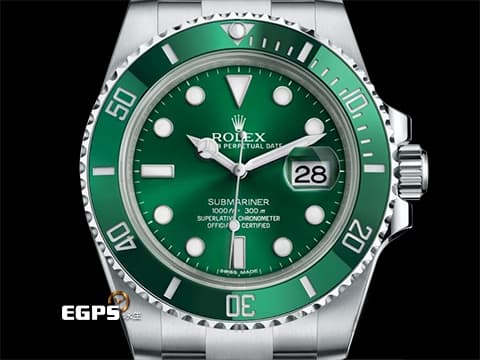 ROLEX 勞力士 Submariner 潛航者 116610LV 不鏽鋼材質  絕版綠色陶瓷框 太陽紋綠色面盤 全綠水鬼 &nbsp;2016年保卡 台灣公司貨 絕版錯過不再&nbsp;&nbsp;潛水錶 自動上鍊 40mm