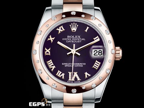 ROLEX 勞力士 Datejust 178341 VI  黑色面盤 玫瑰金 原鑲鑽石 市面稀少 與眾不同 魔幻炫黑色面盤  半金 女錶 31mm