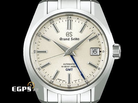 GRAND SEIKO 特級精工 GS 精工 Heritage Collection GMT 
SBGJ263G 銀白色 岩手山紋理 面盤 不鏽鋼  2024年保單 自動上鍊 40mm