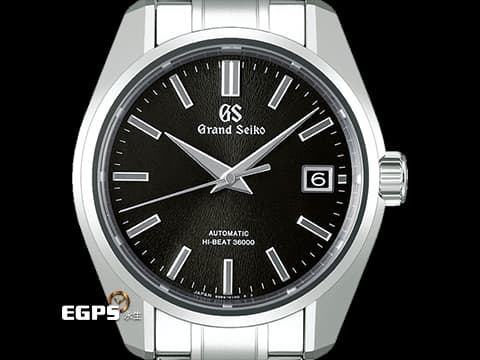 GRAND SEIKO 特級精工 GS 精工 Heritage 系列 SBGH301G Hi-Beat 高振頻 自「岩手山」高低起伏的山脊輪廓汲取靈感，黑色面盤宛如薄暮掩映下的山脈 不鏽鋼 2024年保單 自動上鍊 40mm