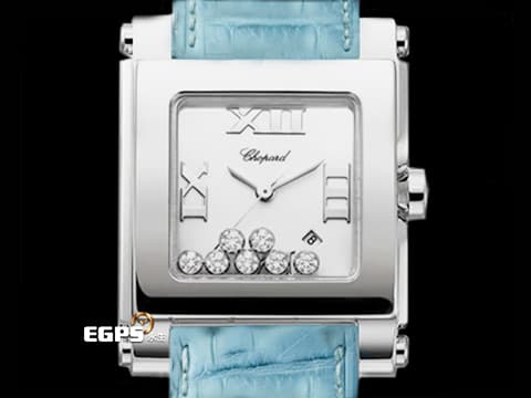 CHOPARD 蕭邦 Happy Sport Square 快樂鑽 方形 278495-3001 原廠7顆跑鑽  不鏽鋼 2024年保單 石英腕錶 38mm