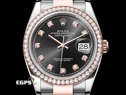 ROLEX 勞力士 DATEJUST 蠔式日誌型 126281 永恒玫瑰金半金款 126281RBR <font color=#FFFF00>原鑲鑽石錶圈、鑽石時標</font> <font color=#ff0000>2024年保卡</font> 自動上鏈 36mm