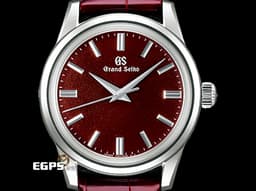 GRAND SEIKO 特級精工 GS 精工 Elegance Collection 節氣系列 SBGW287 <font color=#ff00ff>「暮秋」是秋冬交替的季節 酒紅色面盤、皮帶</font> 不鏽鋼 <font color=#FF0000>2024年保卡</font> 手動上鍊 37.3mm