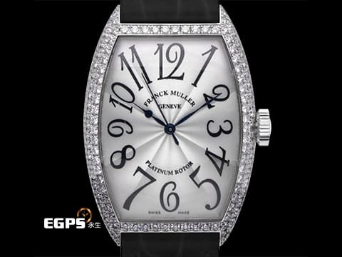 Franck Muller 法蘭穆勒 5850 SC D 18K白金材質 原鑲鑲鑽石錶殼、錶扣 自動上鍊 32x45mm