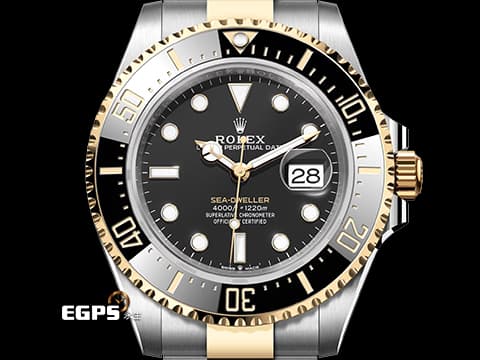 ROLEX 勞力士 Sea-Dweller 126603 蠔式 海使者 金字海使 單金 半金款 18K黃金 陶瓷錶圈 2021年保卡 排氦氣閥 潛水錶 自動上鍊 43mm