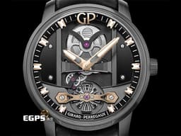 Girard-Perregaux 芝柏 GP Bridge Infinity 特別版 82000-11-632.FA6A DLC 塗層不鏽鋼材質 <font color=#ffff00>鏤空面盤 18K玫瑰金點綴</font> <font color=#FF0000>2022年保單 台灣公司貨 全球限量88枚</font> 自動上練 44mm