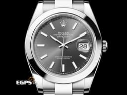 ROLEX 勞力士 Datejust 41 蠔式日誌型 126300 <font color="#ADADAD">石板灰色錶面 柱狀時標</font> DJ41 不鏽鋼 大三針 <font color="#FF0000">2025年新式保卡 蠔式（Oyster）三節錶帶</font> 自動上鍊 41mm