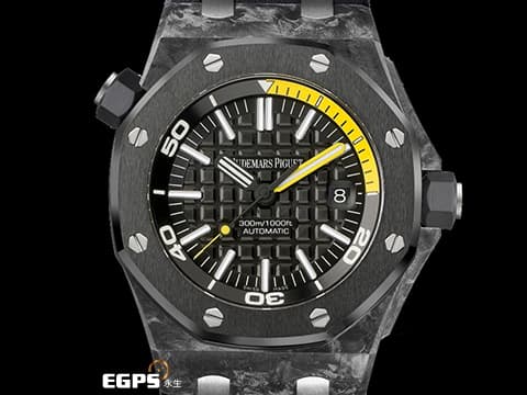 Audemars Piguet 愛彼 AP錶 Royal Oak Offshore Diver 皇家橡樹 離岸型 潛水錶 15706AU 鍛造炭 陶瓷圈 配件齊全，來個與眾不同的潛水錶吧！！ 黃呆 42mm