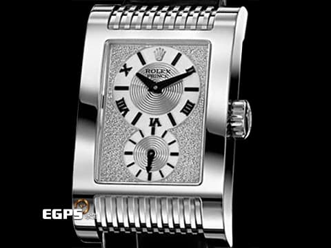 ROLEX 勞力士 Cellini Prince 5441/9 徹里尼 王子 18K白金材質  原廠鑲嵌鑽石面盤   透明錶背  手上鏈 29x45mm