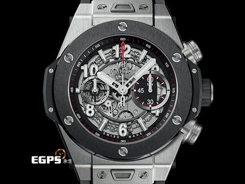 Hublot 宇舶 Big Bang 大爆炸 Unico 411.NM.1170.RX 鈦金屬材質 黑色陶瓷圈 飛返計時碼錶 2019年保卡 台灣公司貨 自動上鍊 45mm