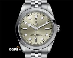 TUDOR 帝舵 Black Bay 36 碧灣 79640-0003&nbsp;<font color="#e5e0ca">香檳色面盤</font> 雪花針 不鏽鋼 <font color="#FF0000">最新款五節錶帶搭配快速調節「T-fit」折疊扣 2026年保單</font> 自動上鍊 36mm