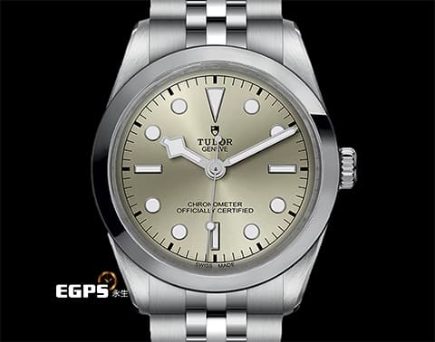 TUDOR 帝舵 Black Bay 36 碧灣 79640-0003&nbsp;香檳色面盤 雪花針 不鏽鋼 最新款五節錶帶搭配快速調節「T-fit」折疊扣 2026年保單 自動上鍊 36mm