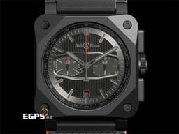 Bell &amp; Ross 柏萊士 Instruments系列 BR-03 Chrono Blacktrack 黑陶瓷 <font color="#4F4F4F">Shaw Harley Davidson 哈雷機車聯名款</font> BR03-94-BTR-CE/SCA 計時碼表 <font color="#FF0000">限量500只 2024年保單 台灣公司貨</font> 自動上鍊 42mm