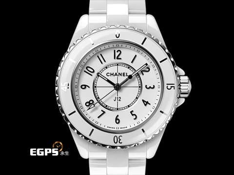 CHANEL 香奈兒 J12 White Ceramic H5698 經典款 白陶瓷材質 大三針&nbsp;2025年保卡 專利不鏽鋼蝴蝶扣 石英機芯&nbsp;33mm