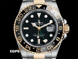 ROLEX 勞力士 GMT-Master II 蠔式 格林威治型 116713LN&nbsp;<font color="#009100">綠色兩地時區指針</font>&nbsp;116713 LN&nbsp;<font color="#f5dea8">18K黃金 半金款</font>&nbsp;陶瓷外圈&nbsp;<font color="#FF0000">2017年保卡 </font> 自動上鏈 40mm