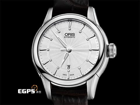 ORIS 豪利時 Artelier Date 藝術家 系列 0156176874051 白色放射紋面盤 大三針 不鏽鋼 2025年保單 自動上鍊 31mm