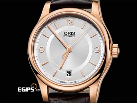 ORIS 豪利時 Classic Date 經典系列 7578 大三針&nbsp;銀白色面盤&nbsp;0173375784831&nbsp;PVD塗層不鏽鋼錶殼  2025年保單 自動上鍊 37mm