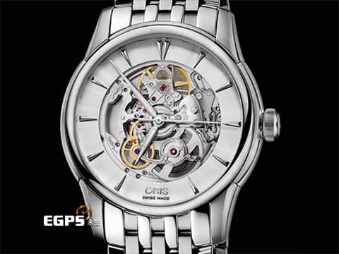 ORIS 豪利時 Artelier Skeleton 藝術家 7670 鏤空面盤 隱藏在錶面下機芯之美 0173476704051 不鏽鋼 大三針 2025年保單 自動上鍊  40mm