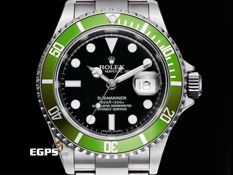 ROLEX 勞力士 Submariner 16610LV 潛航者 不鏽鋼材質  初代綠水鬼 科米蛙 台灣公司貨 配件齊全 收藏逸品&nbsp;自動上鍊 40mm