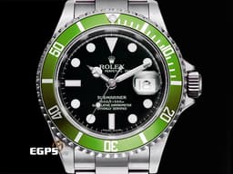 ROLEX 勞力士 Submariner 16610LV 潛航者 不鏽鋼材質 <font color="#c1e371"> 初代綠水鬼 科米蛙 </font><font color="#ff0000">台灣公司貨 配件齊全 收藏逸品</font><font color="#c1e371">&nbsp;</font>自動上鍊 40mm