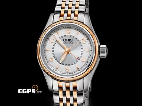 ORIS 豪利時 Big Crown 大錶冠系列 01 594 7680 4361-07 8 14 32 玫瑰金PVD塗層不鏽鋼錶圈  銀白色面盤  2025年保卡  自動上鍊 29mm