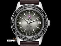 RADO 雷達 Captain Cook Over-Pole Worldtimer 庫克船長 R32116158 不鏽鋼材質 世<font color="#05f0f0">界時區 漸層灰色放射紋面盤 陶瓷錶圈</font>&nbsp;<font color="#ff0000">附Easy-Clip快拆鋼錶帶 限量1962只</font> 手上鍊 37mm
