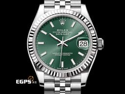 ROLEX 勞力士 Datejust 31 蠔式日誌型 278274 <font color="#00fa9a">薄荷綠色面盤</font> DJ31 經典三角坑紋錶圈 <font color="#FF0000">2025年新式保卡 紀念型（JUBILEE）五銖錶帶 僅試戴極新品</font> 自動上鍊 31mm