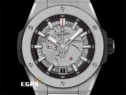 HUBLOT 宇舶 INTEGRATED 一體式TIME ONLY 鈦金腕錶 鈦金屬 456.NX.0170.NX 鏤空面盤 2023年保單 自動上鍊 40mm