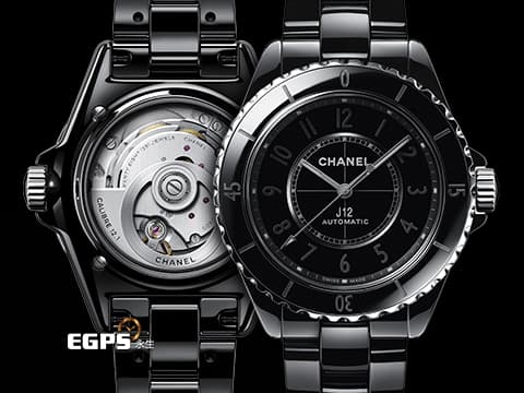 CHANEL 香奈兒 J12 Phantom 幻影系列 H6185 黑色高科技精密陶瓷材質&nbsp;2026年保卡 僅試戴極新品&nbsp;自動上鍊 38mm
