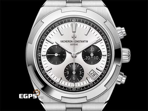 Vacheron Constantin 江詩丹頓 VC OverSea 縱橫四海系列 5520V/210A-B686  易拆卸替換錶帶裝置，完全無需工具即可替換喜愛的皮帶、橡膠帶或是鋼鍊帶 日內瓦印記 白熊貓面三眼計時面盤  2025年保卡 已貼膜&nbsp;  自動上鏈  42mm