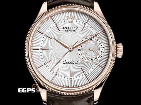 ROLEX 勞力士 Cellini  徹里尼 50515 永恆玫瑰金材質 停產絕版錶款 銀白色面盤 指針式日期顯示&nbsp;2016年保卡 台灣公司貨 手動上鍊 39mm