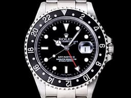 ROLEX 勞力士 GMT-MasterⅡ 16710 黑色面盤 兩地時間 <font color="#FF0000">絕版烤漆框 已回勞力士服務中心保養，延長保固至2027年12月</font>&nbsp;自動上鍊 40mm