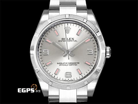 ROLEX 勞力士 Oyster Perpetual 31 蠔式恆動型 177210 粉紅色夜光時標&nbsp;OP31 不鏽鋼 大三針 特殊坑紋外圈&nbsp;台灣公司貨 自動腕錶 31mm
